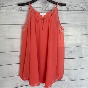 NWOT Calvin Klein Chiffon Tunic Cold Shoulder